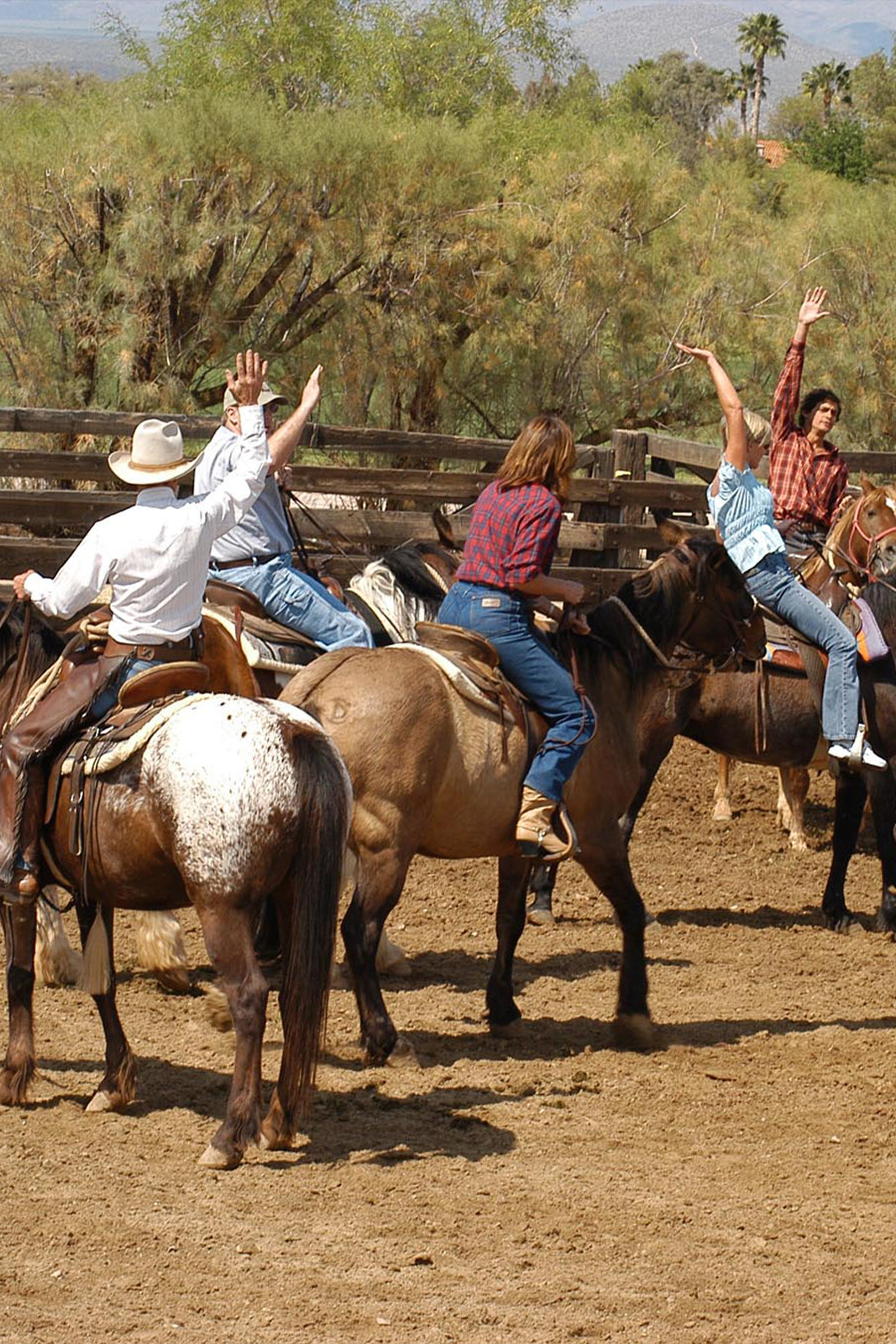 People on horses